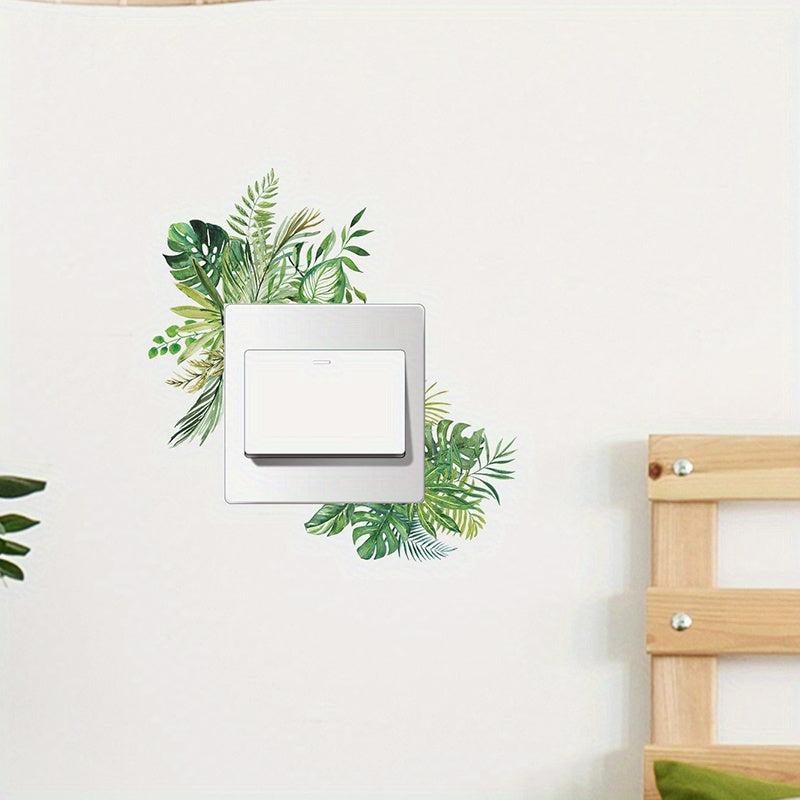 Self Adhesive Plant Flower Switch Sticker for Wall Decoration