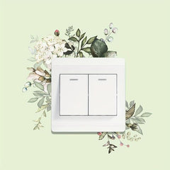Self Adhesive Plant Flower Switch Sticker for Wall Decoration