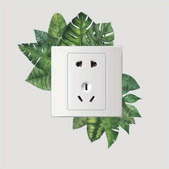 Self Adhesive Plant Flower Switch Sticker for Wall Decoration