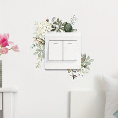 Self Adhesive Plant Flower Switch Sticker for Wall Decoration