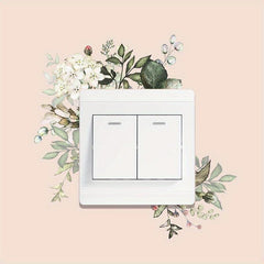 Self Adhesive Plant Flower Switch Sticker for Wall Decoration