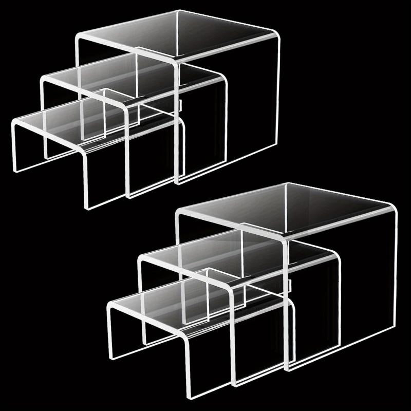 Clear Acrylic Display Risers for Jewelry Ornaments Snacks Figures