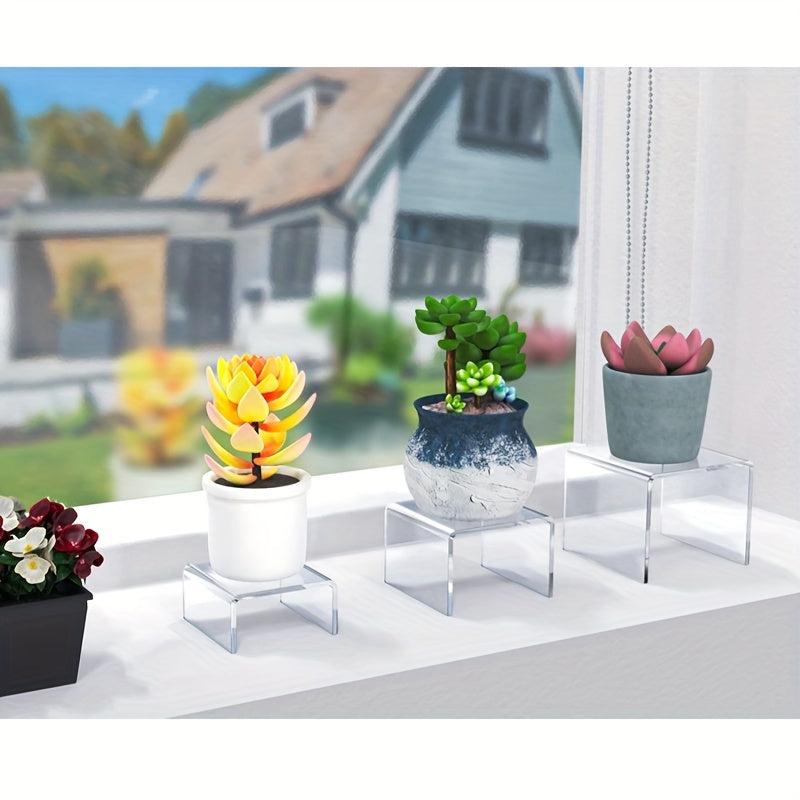 Clear Acrylic Display Risers for Jewelry Ornaments Snacks Figures