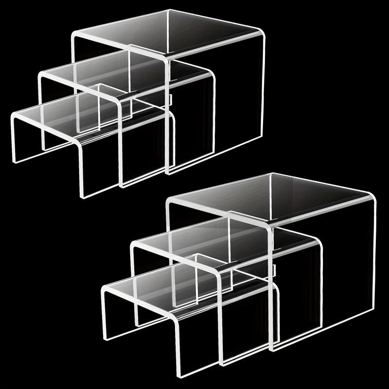 Clear Acrylic Display Risers for Jewelry Ornaments Snacks Figures