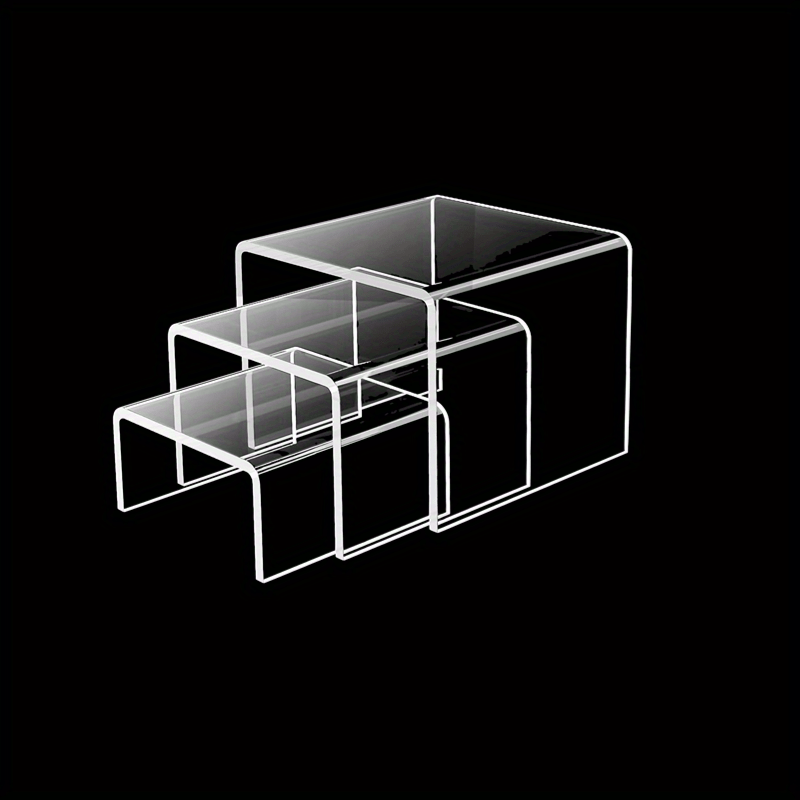 Clear Acrylic Display Risers for Jewelry Ornaments Snacks Figures
