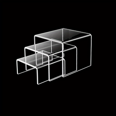 Clear Acrylic Display Risers for Jewelry Ornaments Snacks Figures
