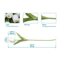 10pcs Realistic Tulip Flowers for Weddings and Home Decor