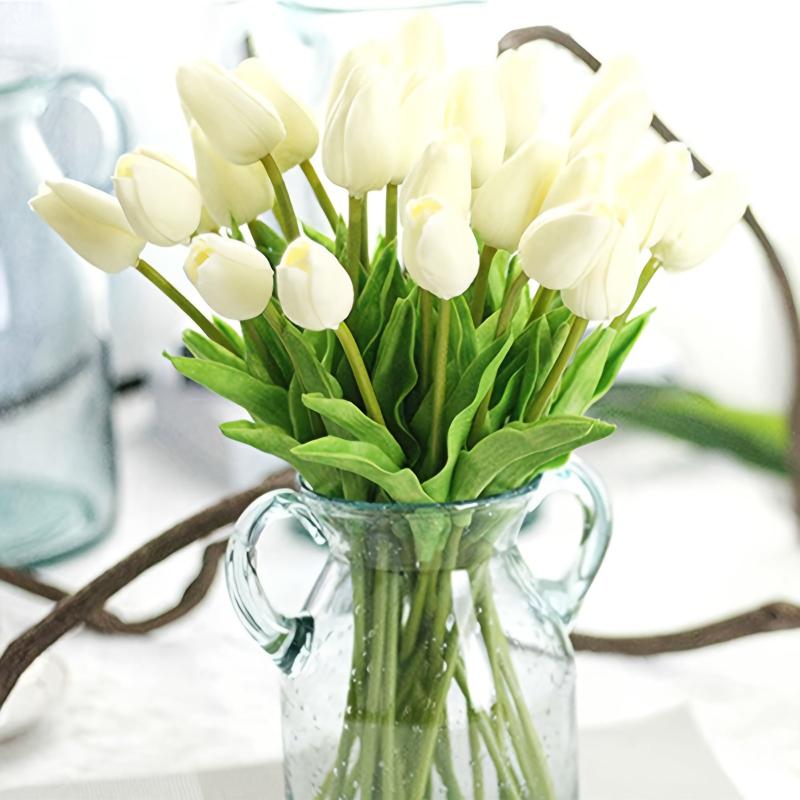 10pcs Realistic Tulip Flowers for Weddings and Home Decor