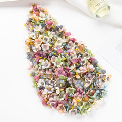 50pcs Multicolor Silk Flower Heads Small Realistic Faux Flowers