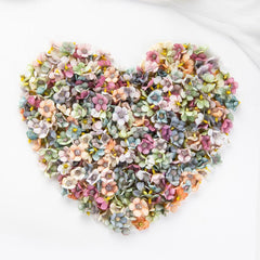 50pcs Multicolor Silk Flower Heads Small Realistic Faux Flowers