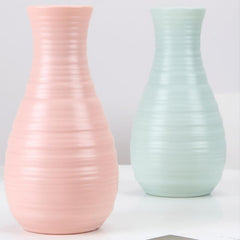 Modern Ceramic Look Plastic Vase for Home Decor