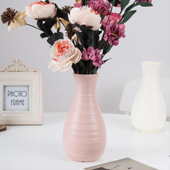 Modern Ceramic Look Plastic Vase for Home Decor