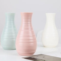 Modern Ceramic Look Plastic Vase for Home Decor