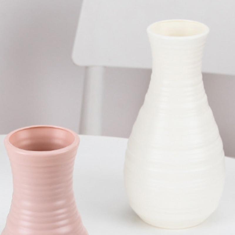 Modern Ceramic Look Plastic Vase for Home Decor