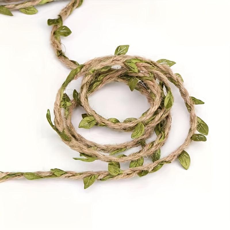 10m Artificial Vine Burlap Leaf Ribbon for Jungle Safari Party Decor