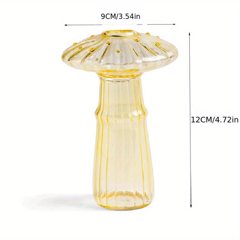 Decorative Mushroom Vase Flower Vase Unique Glass Vase for Home Decor