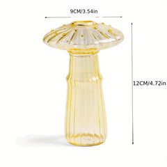 Decorative Mushroom Vase Flower Vase Unique Glass Vase for Home Decor