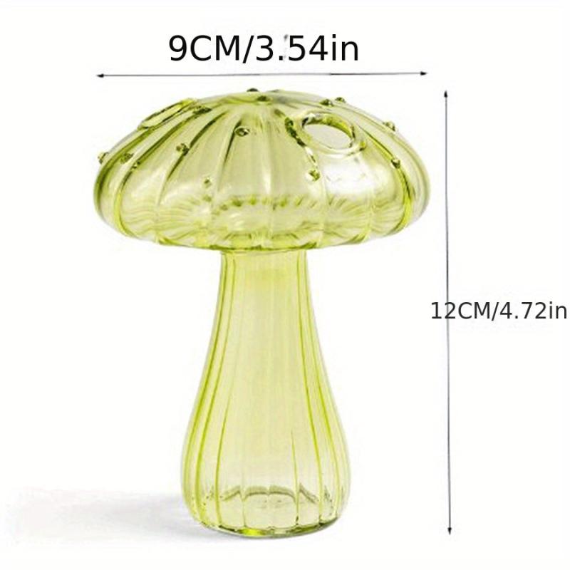 Decorative Mushroom Vase Flower Vase Unique Glass Vase for Home Decor