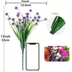 2pcs Realistic Gypsophila Rose Flower Artificial Plant for Outdoor Decor