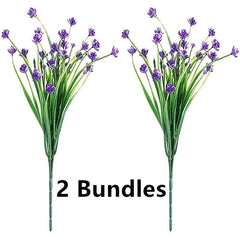 2pcs Realistic Gypsophila Rose Flower Artificial Plant for Outdoor Decor