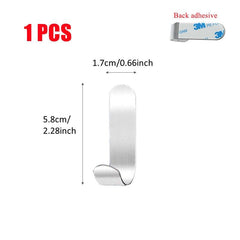 Stainless Steel Wall Organizer Hook Door Key Cloth Hanger Bathroom Towel Holder