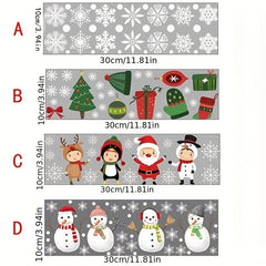 Christmas Static Sticker Santa Claus Elk Snowman Decoration Toilet Sticker
