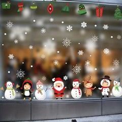 Christmas Static Sticker Santa Claus Elk Snowman Decoration Toilet Sticker