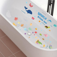 6 Marine Animal Bathtub Stickers Anti Slip Removable Bathtub Decor