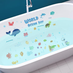 6 Marine Animal Bathtub Stickers Anti Slip Removable Bathtub Decor
