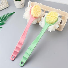 Long Handle Back Scrub Brush Soft Bristles Bath Massage Brush