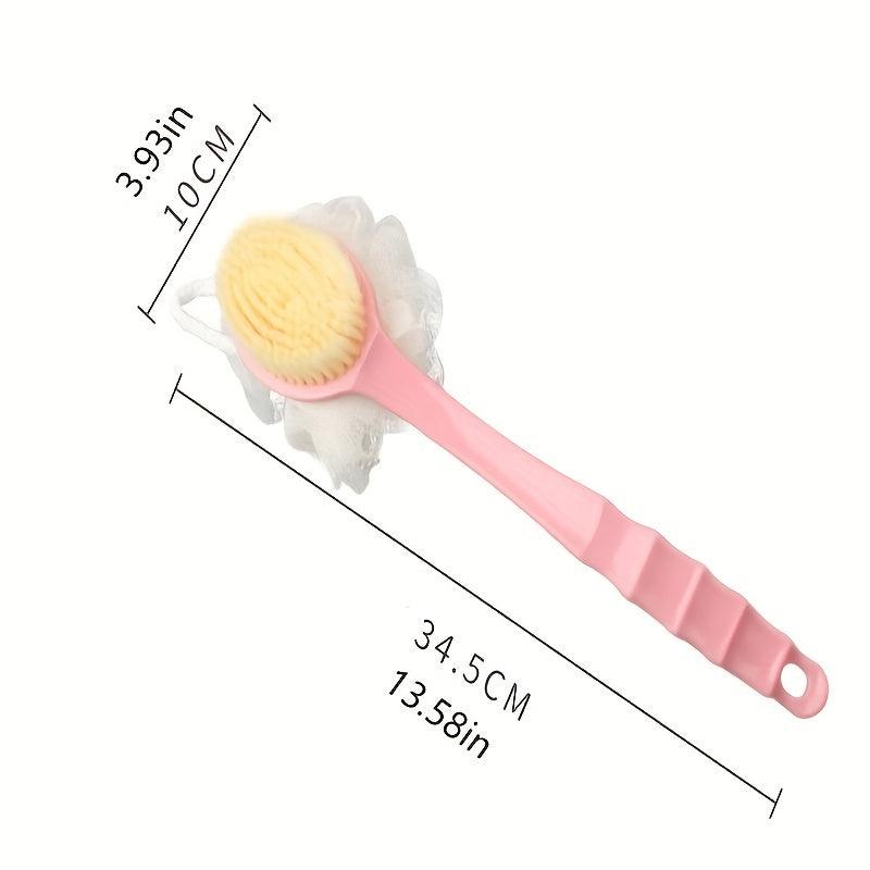 Long Handle Back Scrub Brush Soft Bristles Bath Massage Brush