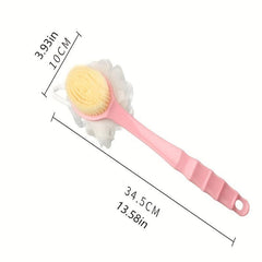 Long Handle Back Scrub Brush Soft Bristles Bath Massage Brush