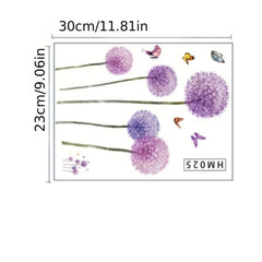 Dandelion Flowers Toilet Sticker Waterproof Self Adhesive