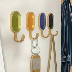 6pcs Adhesive Wall Hooks Strong Load-bearing Decorative for Keys Towel