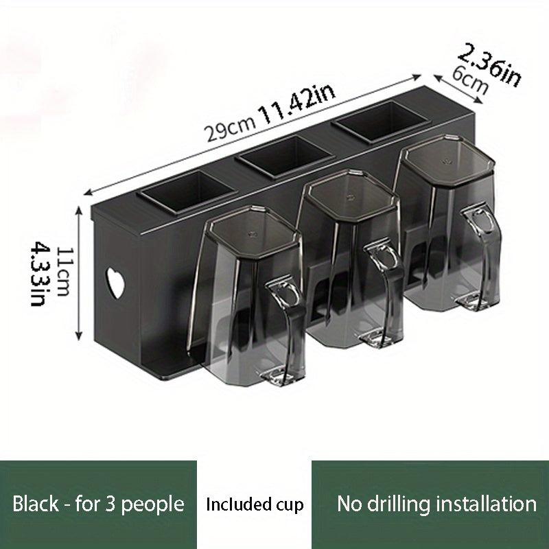 Toothbrush Holder with Gargle Cup Organizer