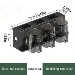 Toothbrush Holder with Gargle Cup Organizer
