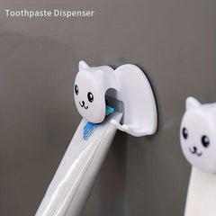 Wall Mounted Toothpaste Toothbrush Holder Rack