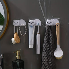 Wall Mounted Toothpaste Toothbrush Holder Rack