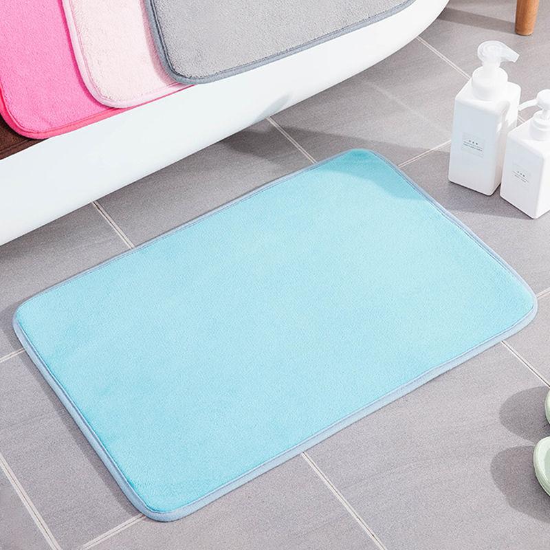 Soft Coral Fleece Bath Rug Non Slip Absorbent Mat