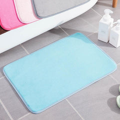 Soft Coral Fleece Bath Rug Non Slip Absorbent Mat