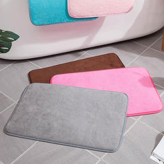 Soft Coral Fleece Bath Rug Non Slip Absorbent Mat