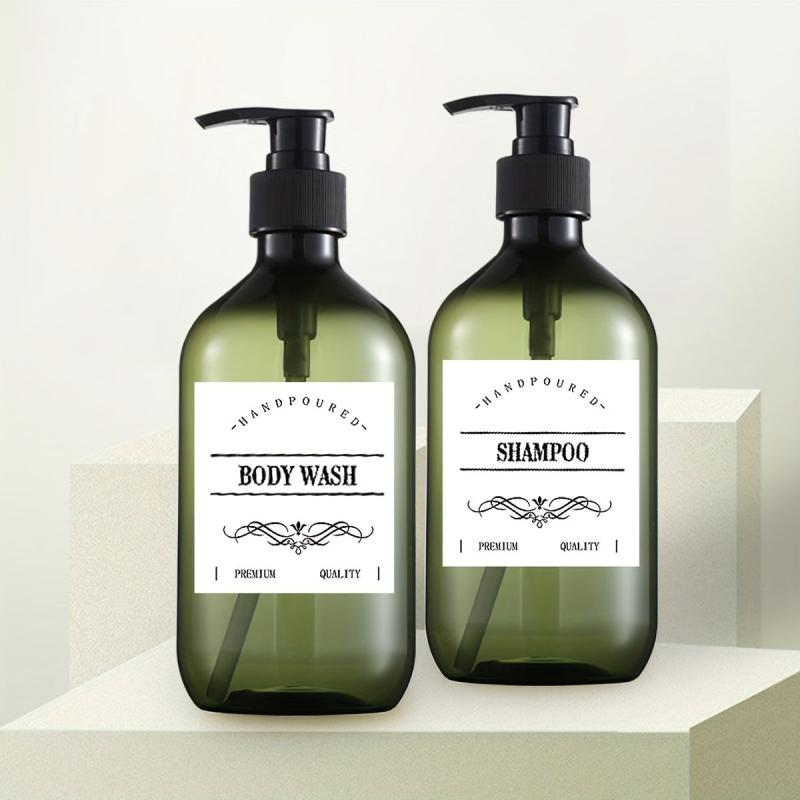 3pcs Plastic Soap Dispenser Bathroom Lotion Liquid Soap Refillable Bot