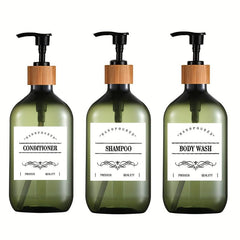 3pcs Plastic Soap Dispenser Bathroom Lotion Liquid Soap Refillable Bot