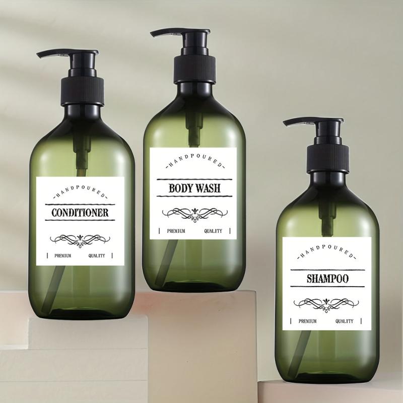 3pcs Plastic Soap Dispenser Bathroom Lotion Liquid Soap Refillable Bot