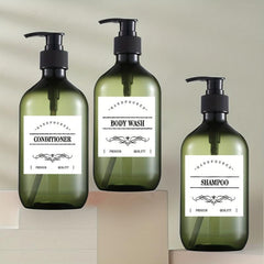 3pcs Plastic Soap Dispenser Bathroom Lotion Liquid Soap Refillable Bot