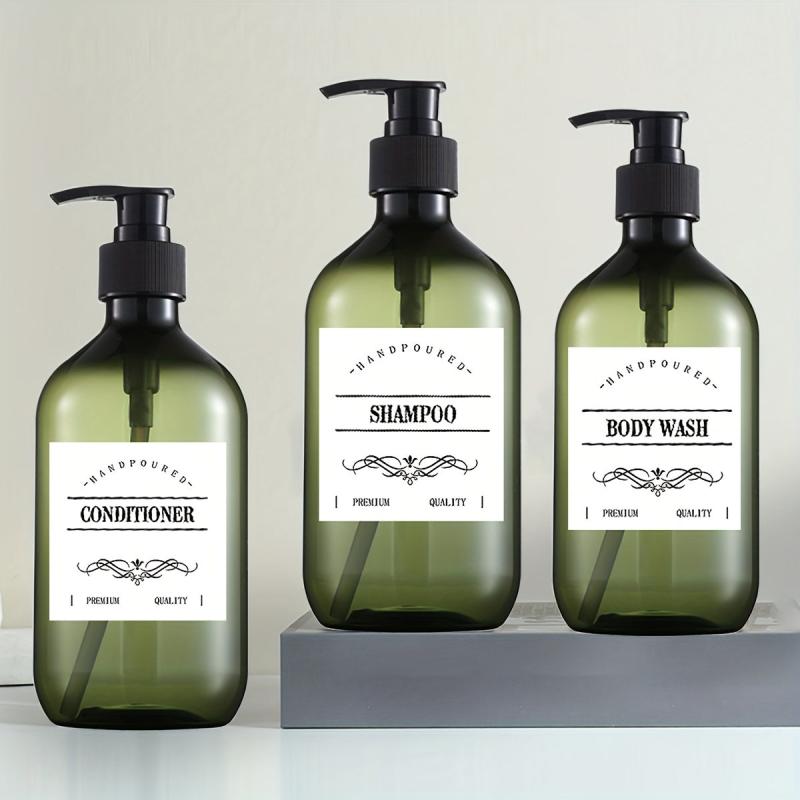 3pcs Plastic Soap Dispenser Bathroom Lotion Liquid Soap Refillable Bot