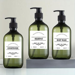 3pcs Plastic Soap Dispenser Bathroom Lotion Liquid Soap Refillable Bot