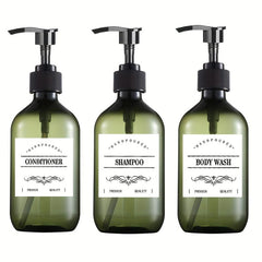 3pcs Plastic Soap Dispenser Bathroom Lotion Liquid Soap Refillable Bot