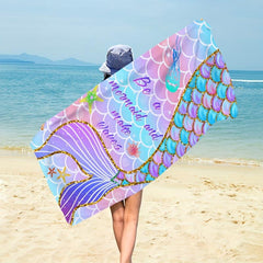 Soft Microfiber Mermaid Beach Towel Quick Drying