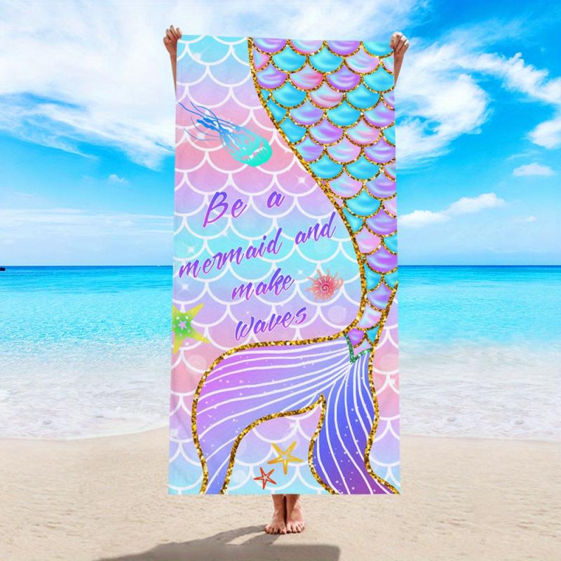 Soft Microfiber Mermaid Beach Towel Quick Drying
